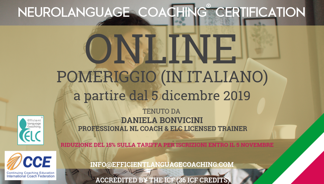 Corso di Certificazione in NEUROLANGUAGE Coaching®