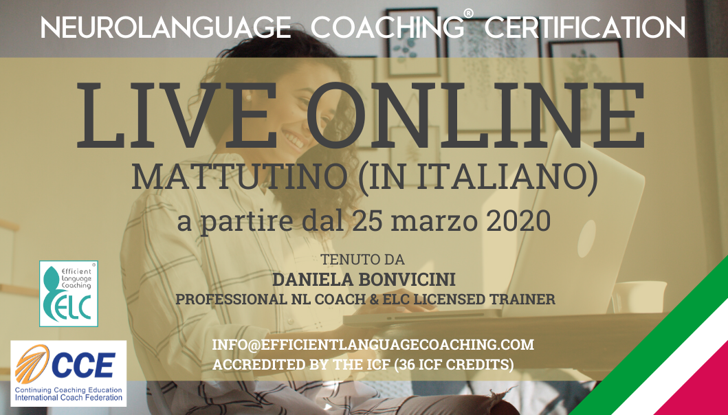 Certificazione in NEUROLANGUAGE Coaching® (per insegnanti di Lingue o Italiano per stranieri)